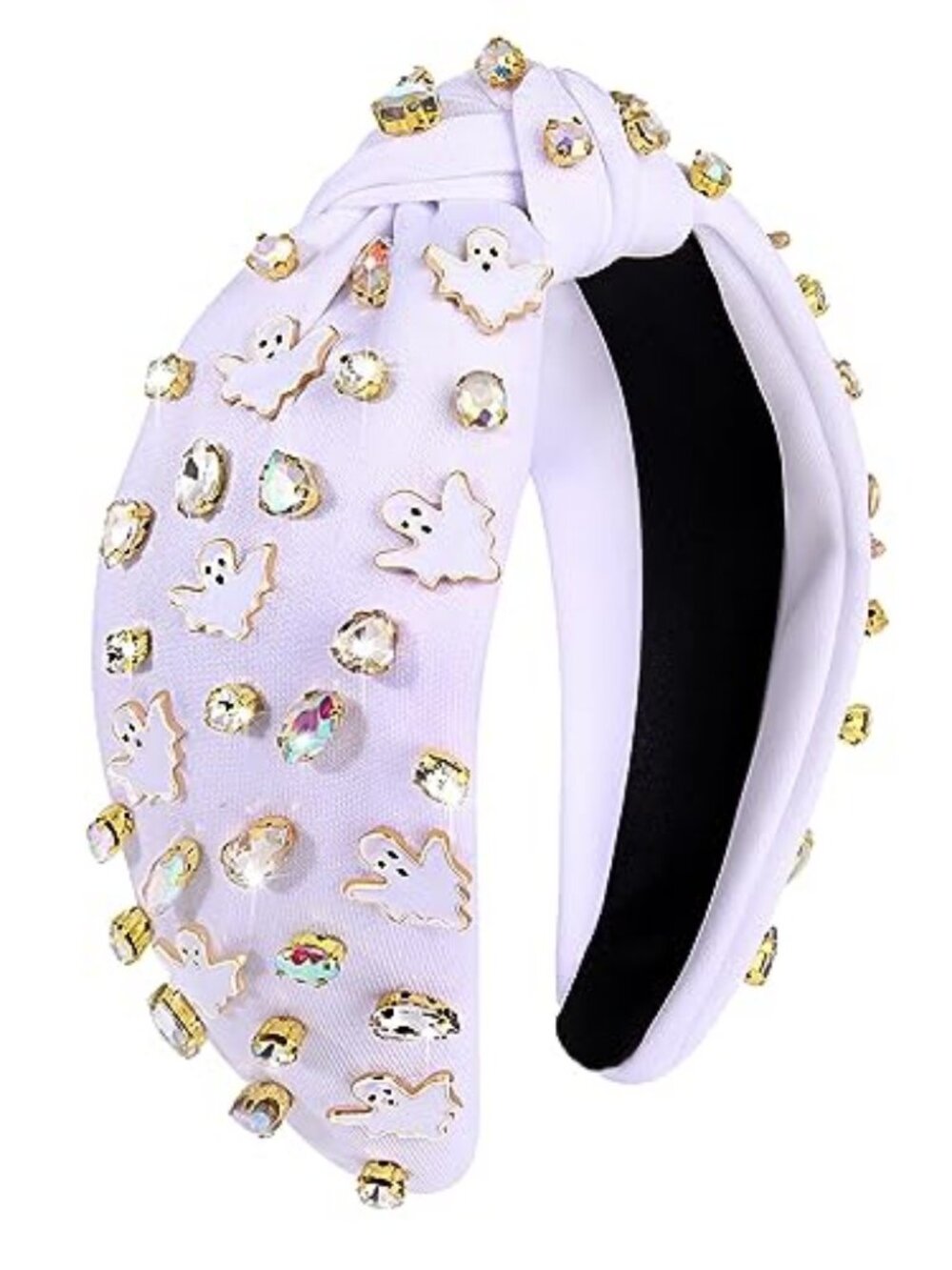 Halloween Headband for Women Spooky Pumpkin Spider Ghost Headband Jeweled